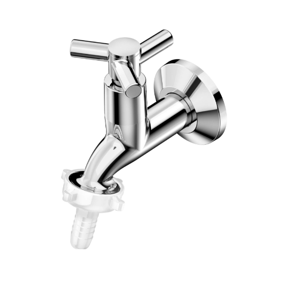 Torneira para Tanque e Jardim Parede Metal Cromado com Bico Celite One