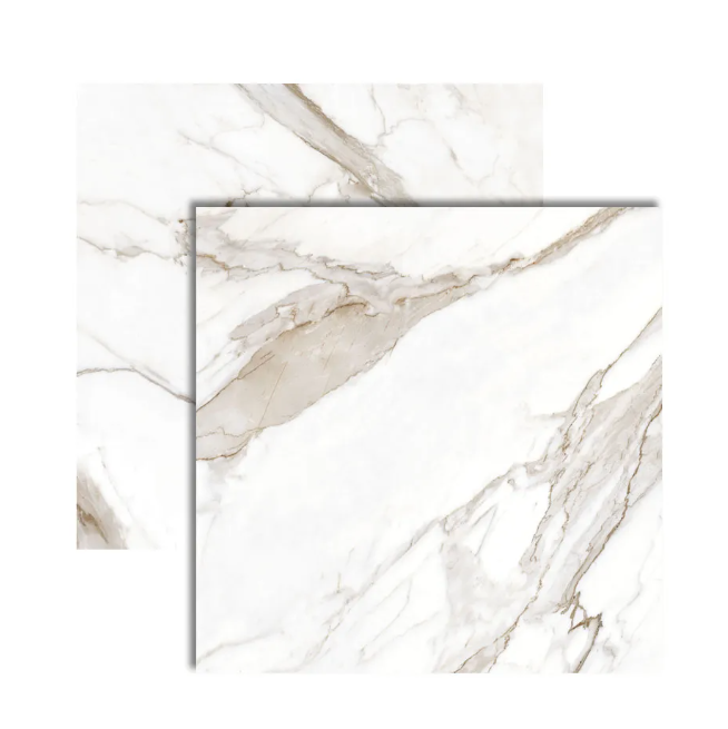 Porcelantato Acetinado Retificado Calacata Premium Plus 83cm x 83cm Embramaco